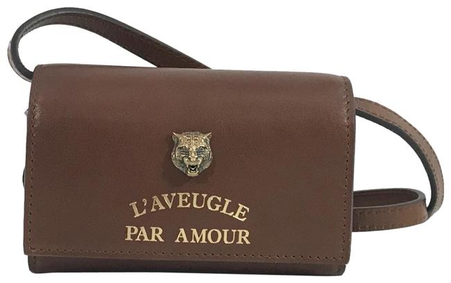 Gucci Shoulder Animalier New Mini Brown Leather Cross Body Bag