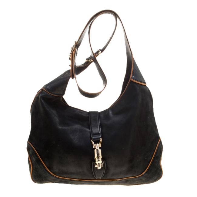 Gucci Shoulder Jackie New Black Leather Hobo Bag