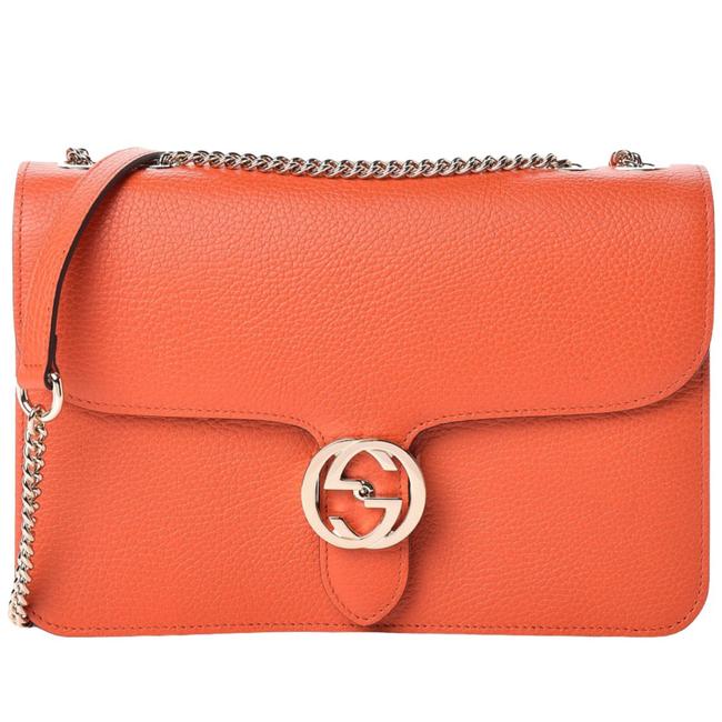 Gucci Shoulder New Black Interlocking Gg Orange Leather Cross Body Bag