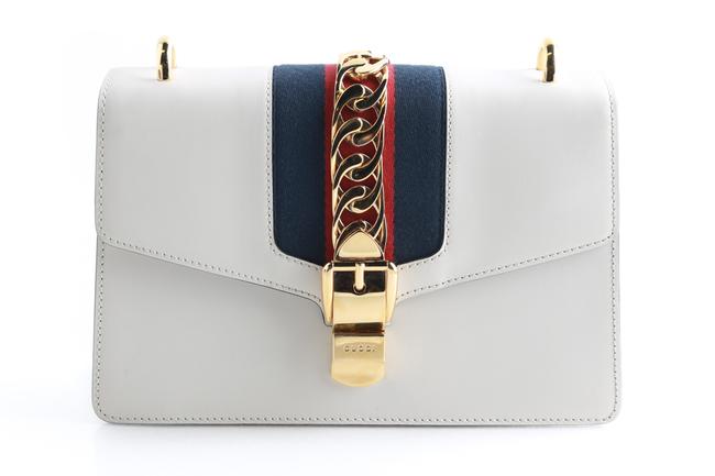 Gucci Shoulder Silvie Small White Leather Cross Body Bag