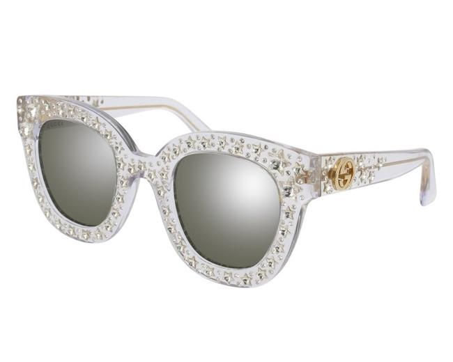 Gucci Silver Fashion Inspired Gg Gg0116s 001 Crystal Stars Mirror Sunglasses