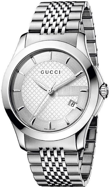 Gucci Silver Ya126401 G timeless Stainless Steel Bracelet Mens Watch