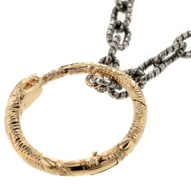 Gucci Silver   Yellow Ouroboros Snake Ring Combi K18 Gold 925 Mens Necklace