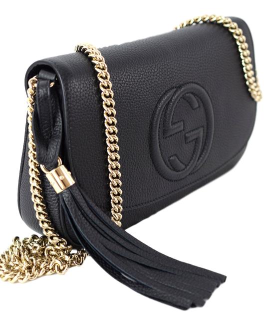 Gucci Soho 536224 Chain Black Leather Cross Body Bag