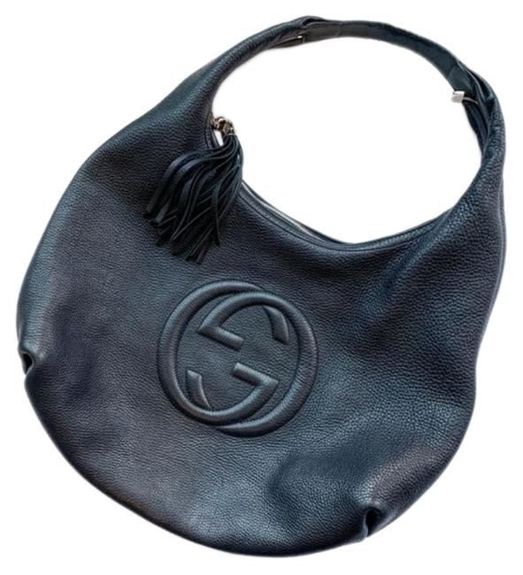 Gucci Soho Black Pebbled Leather Hobo Bag