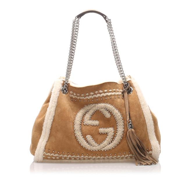 Gucci Soho Brown Natural Material Shoulder Bag