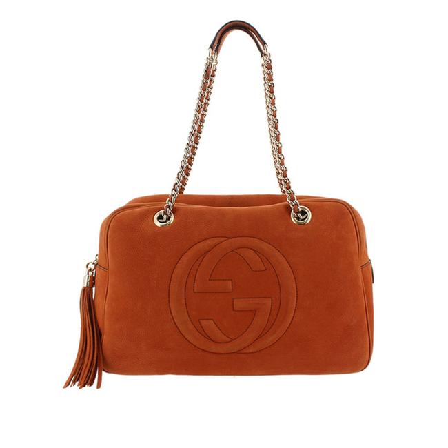 Gucci Soho Chain Orange Leather Shoulder Bag