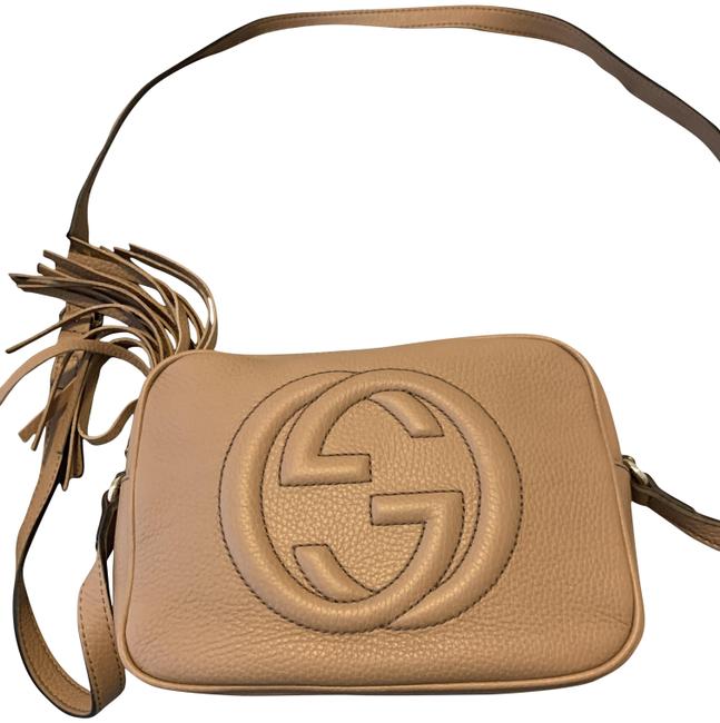 Gucci Soho Disco Gg Rose Beige Leather Cross Body Bag