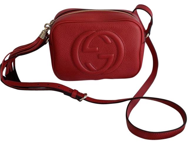 Gucci Soho Disco Red Leather Cross Body Bag