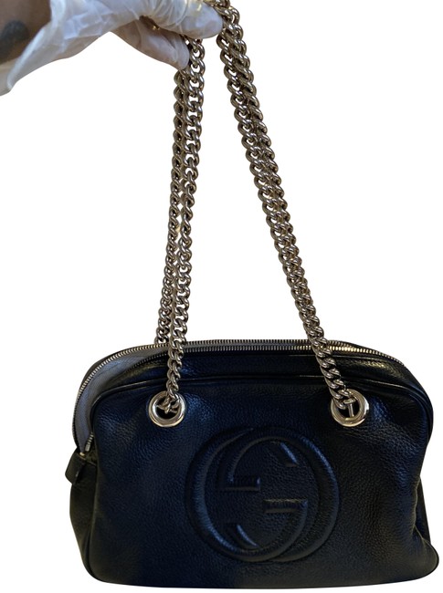 Gucci Soho Gg Black Leather Shoulder Bag