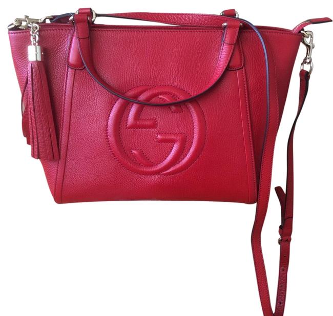 Gucci Soho Red Grained Leather Cross Body Bag