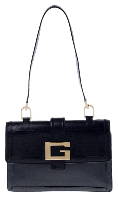 Gucci Square G Flap Black Leather Shoulder Bag