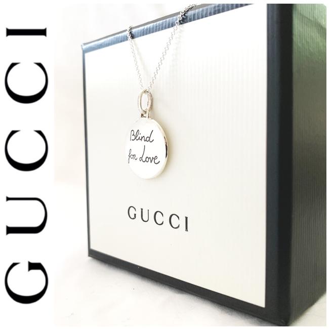 Gucci Sterling Silver Blind For Love Necklace