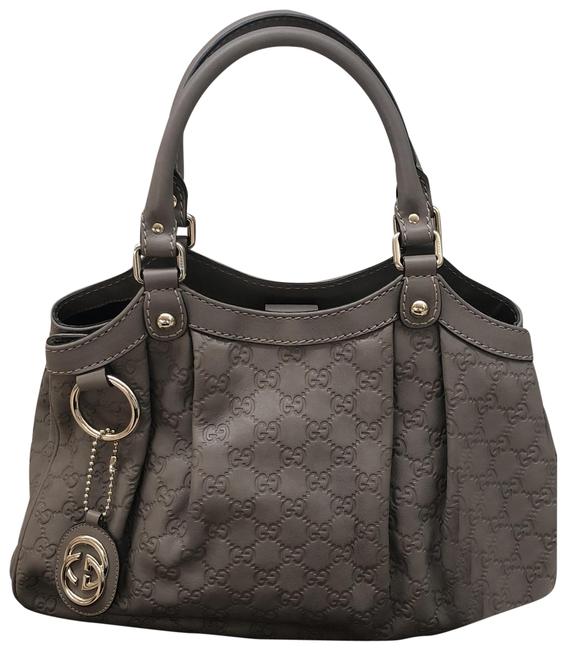 Gucci Sukey For Unicef Gray Leather Satchel