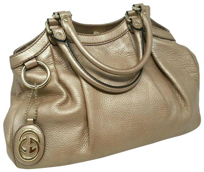 Gucci Sukey Shoulder Rose Gold Guccissima Leather Tote