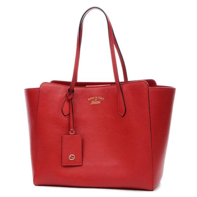 Gucci Swing Tote Bag Large 354397 Red Color Leather