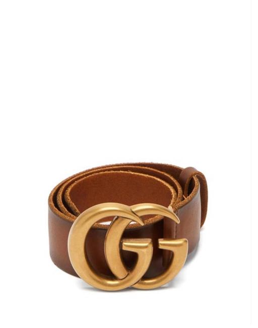 Gucci Tan Mf Gg Leather Belt
