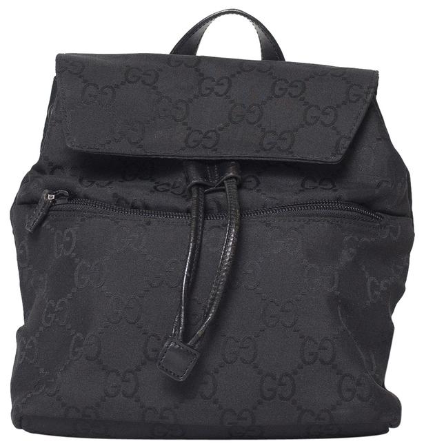 Gucci Drawstring Tessuto Black Nylon Backpack