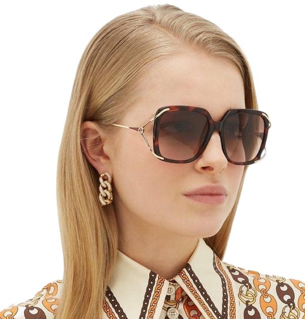 Gucci Tortoise   Gold Gg0647s 002 Sunglasses