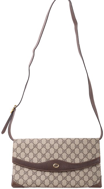 Gucci Vintage Brown Gg Supreme Canvas Shoulder Bag