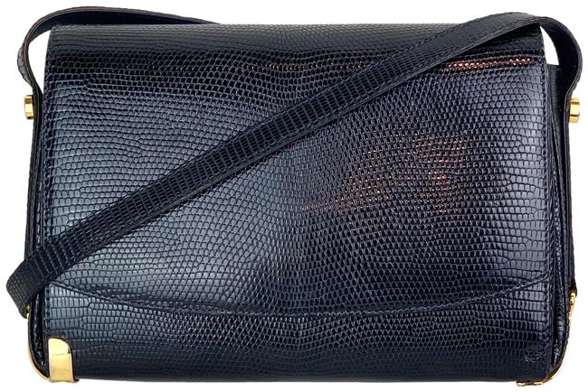 Gucci Vintage Lizard Leather Cross Body Bag