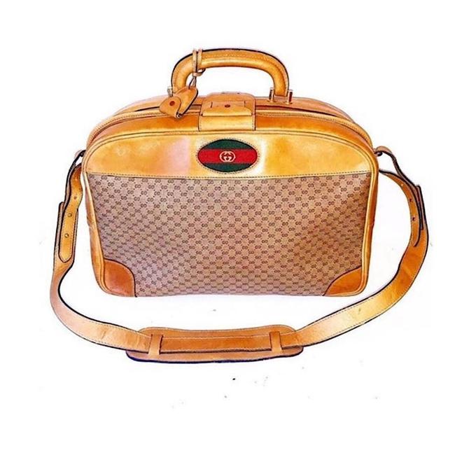 Gucci W Vintage Micro Gg Luggage W  Shoulder Strap Weekend Travel Bag