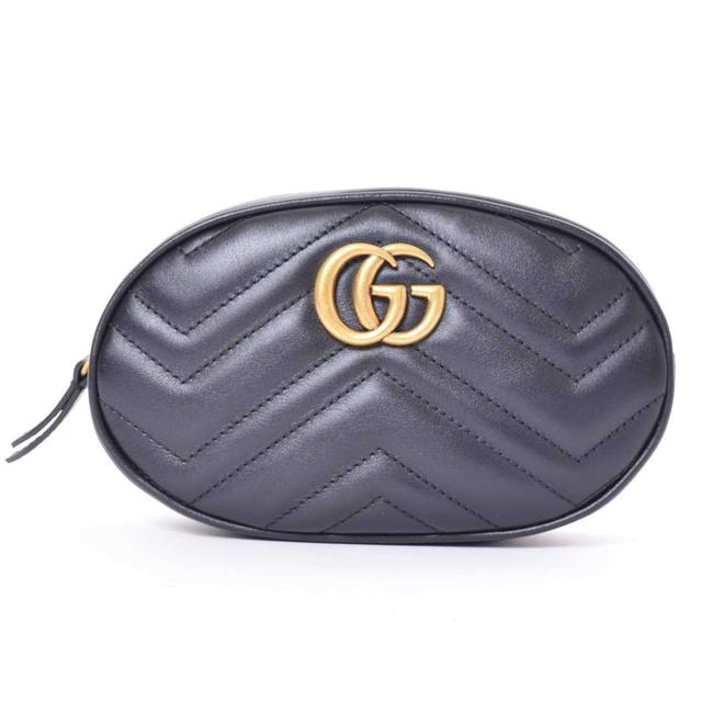 Gucci Waist Marmont Br Rakuichi Main Store Gg Black Leather Cross Body Bag