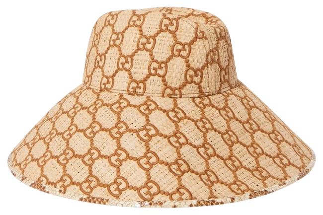 Gucci Watersnake trimmed Embroidered Raffia Hat