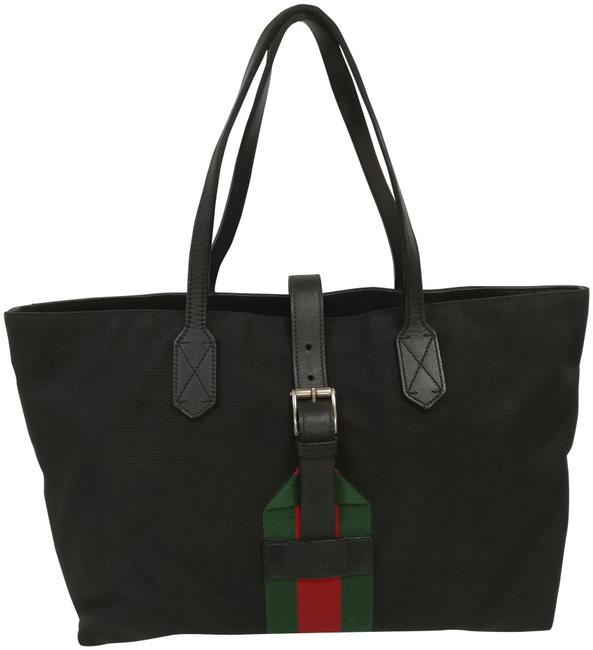 Gucci Web Techno Canvas Black Tote