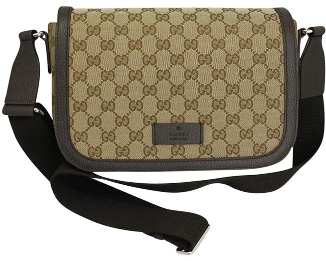 Gucci Webby Crossbody Shoulder Brown Canvas Messenger Bag