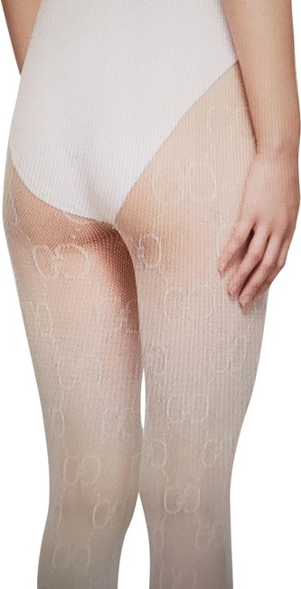 Gucci While L Ivory Gg Web Supreme Tights Belt