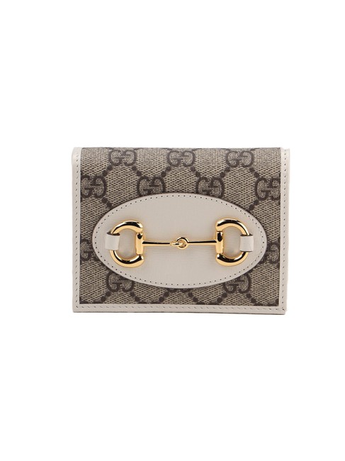 Gucci White Horsebit Spk 1955 Cc Case Wallet