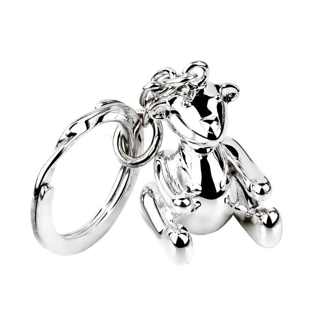 Gucci White Silver Teddy Bear Key Chain