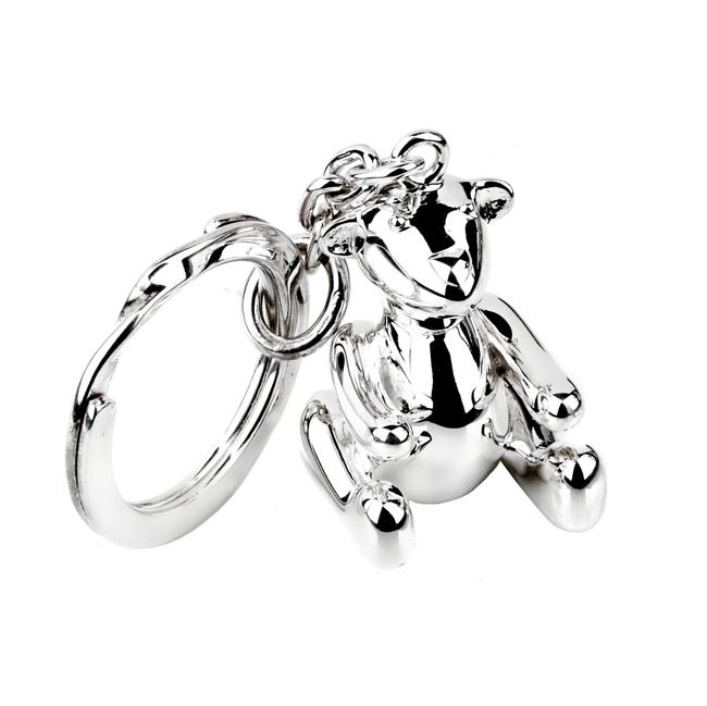 Gucci White Silver Teddy Bear Key Chain 0000707