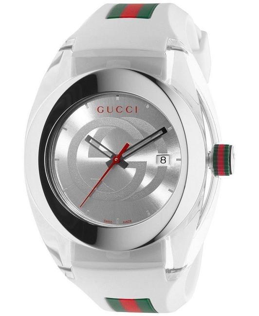 Gucci White Sync Xxl Rubber Strap Ya137102 Watch