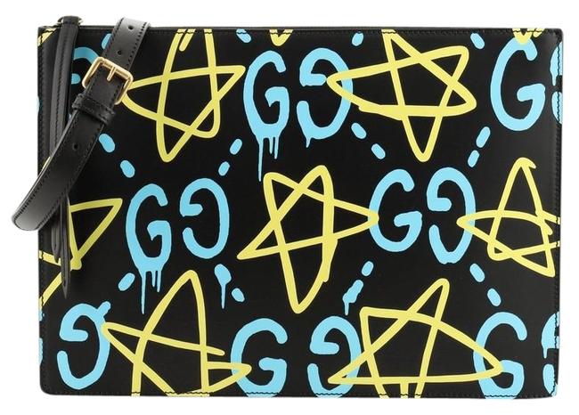 Gucci Zip Guccighost Large Multicolor Leather Messenger Bag