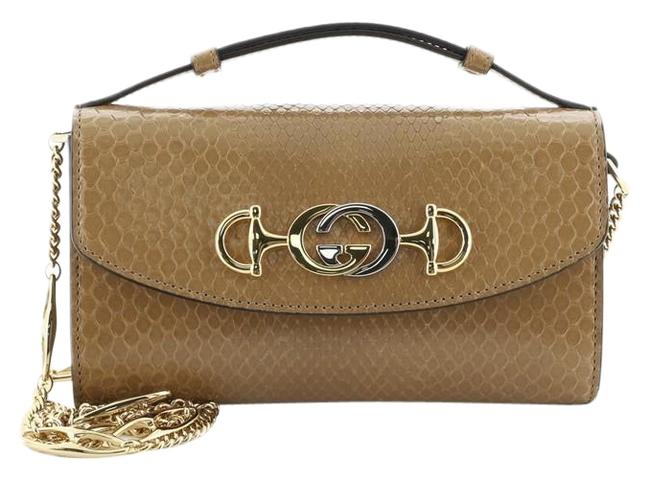 Gucci Zumi Mini Brown Python Shoulder Bag