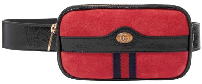 Gucci Belt Phonecase Red Black Navy Suede Leather Cross Body Bag