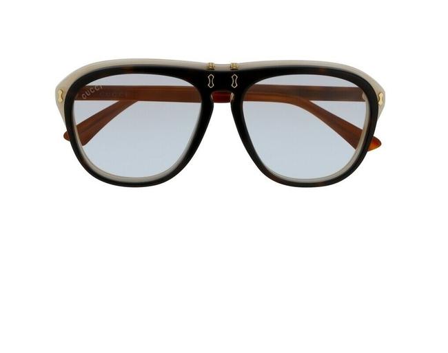 Gucci 001 Gg0087s Blue Havana Frame Sunglasses