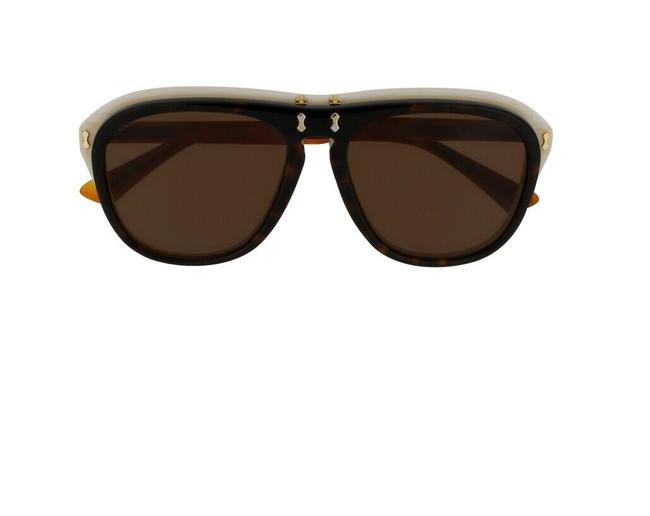 Gucci 002 Gg0087s Havana Frame Sunglasses