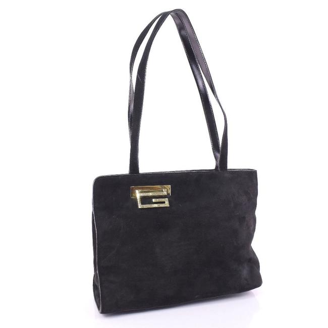 Gucci 002.2684.0344 Ladies Black Suede Shoulder Bag