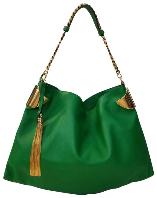 Gucci "1970" Green Leather Shoulder Bag