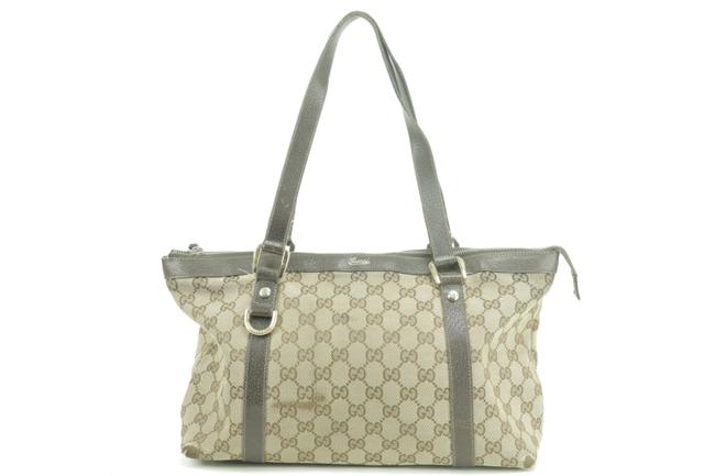 Gucci Abbey Monogram Tote 12gk0103 Brown Gg Canvas Shoulder Bag