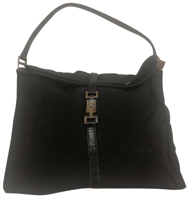 Gucci And Leather Tote Black Nylon Hobo Bag