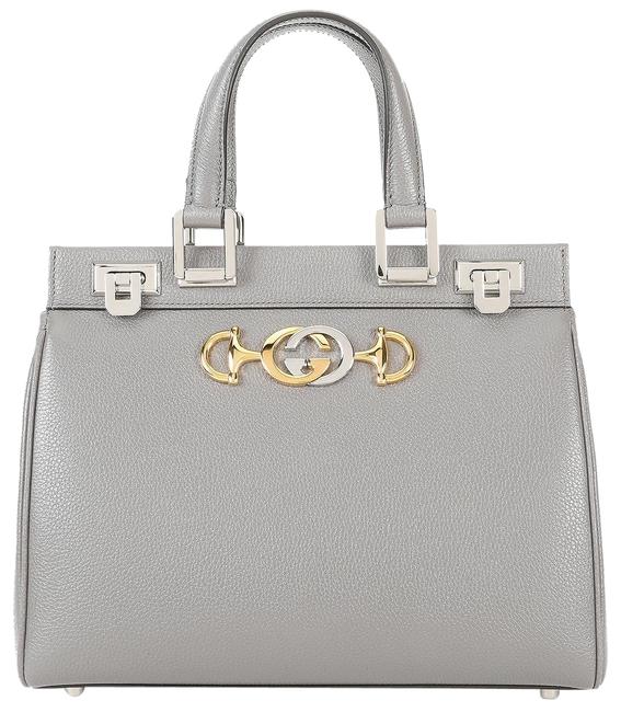 Gucci Bag Df Small Zumi Gray Leather Tote