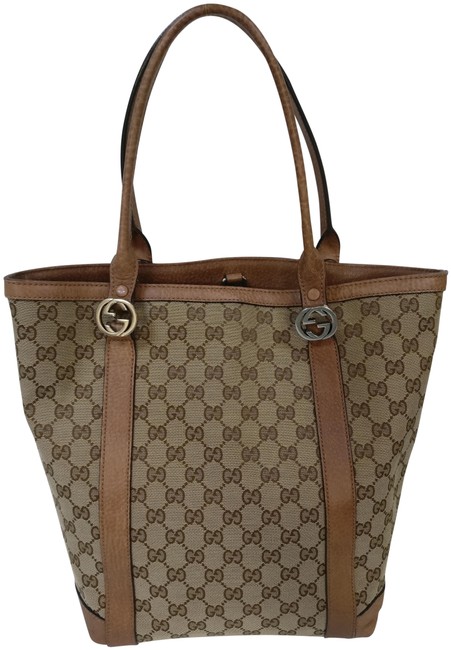 Gucci Bag Gg Supreme Monogram Beige Canvas Tote
