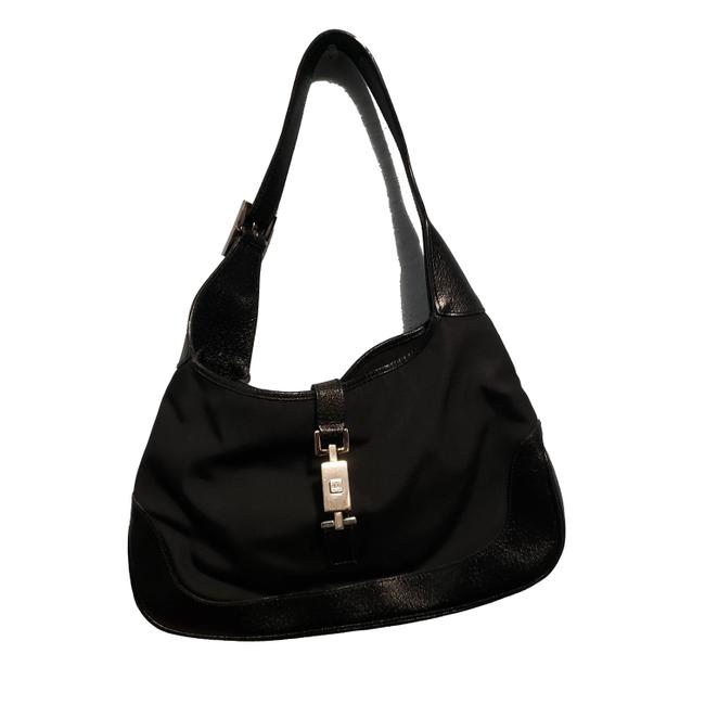 Gucci Bag Leather Black Canvas Tote