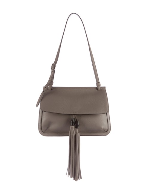 Gucci Bamboo Daily Taupe Grey Shoulder Bag