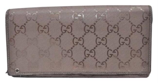 Gucci Beige Gg Canvas Long Wallet