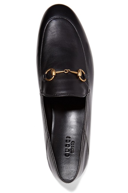 Gucci Black Horsebit Brixton Loafter Flats